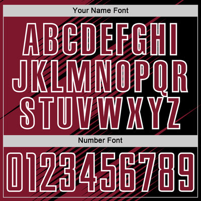 Custom Black Crimson-White Line Sublimation Soccer Uniform Jersey