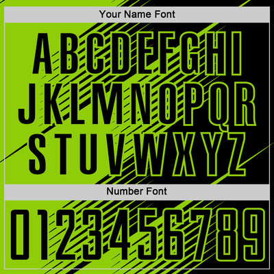 Custom Black Neon Green Line Sublimation Soccer Uniform Jersey