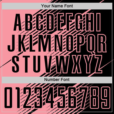 Custom Black Medium Pink Line Sublimation Soccer Uniform Jersey