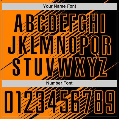 Custom Black Bay Orange Line Sublimation Soccer Uniform Jersey