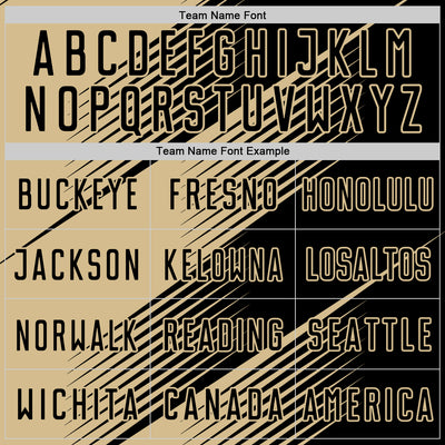 Custom Black Vegas Gold Line Sublimation Soccer Uniform Jersey