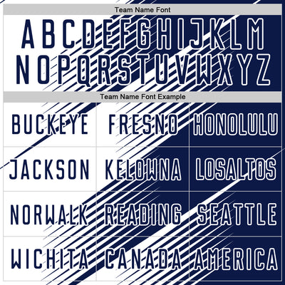 Custom Navy White Line Sublimation Soccer Uniform Jersey