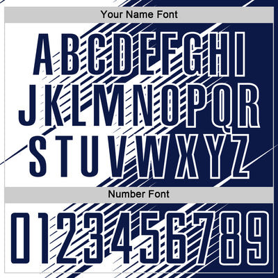 Custom Navy White Line Sublimation Soccer Uniform Jersey