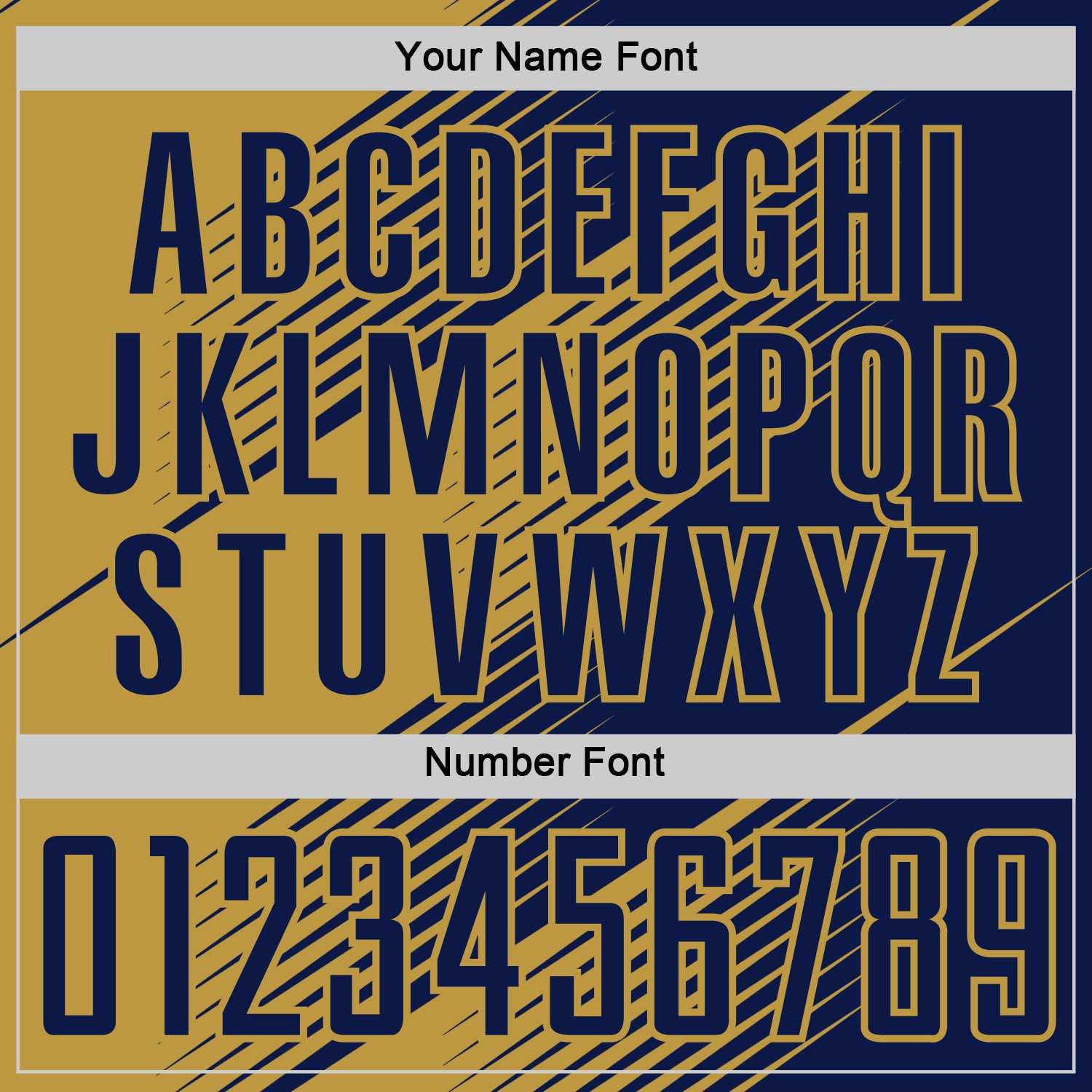 Custom Navy Old Gold Line Sublimation Soccer Uniform Jersey