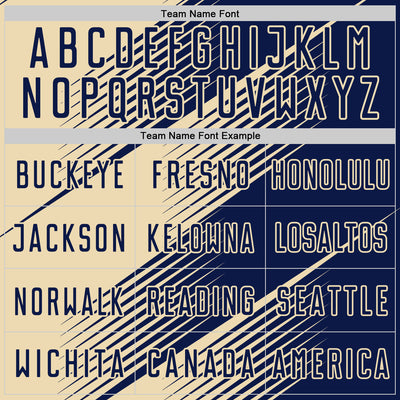 Custom Navy Cream Line Sublimation Soccer Uniform Jersey