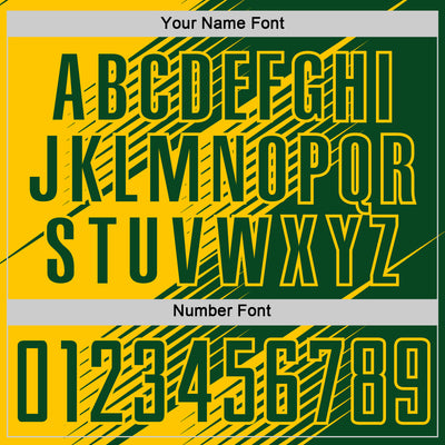 Custom Green Yellow Line Sublimation Soccer Uniform Jersey