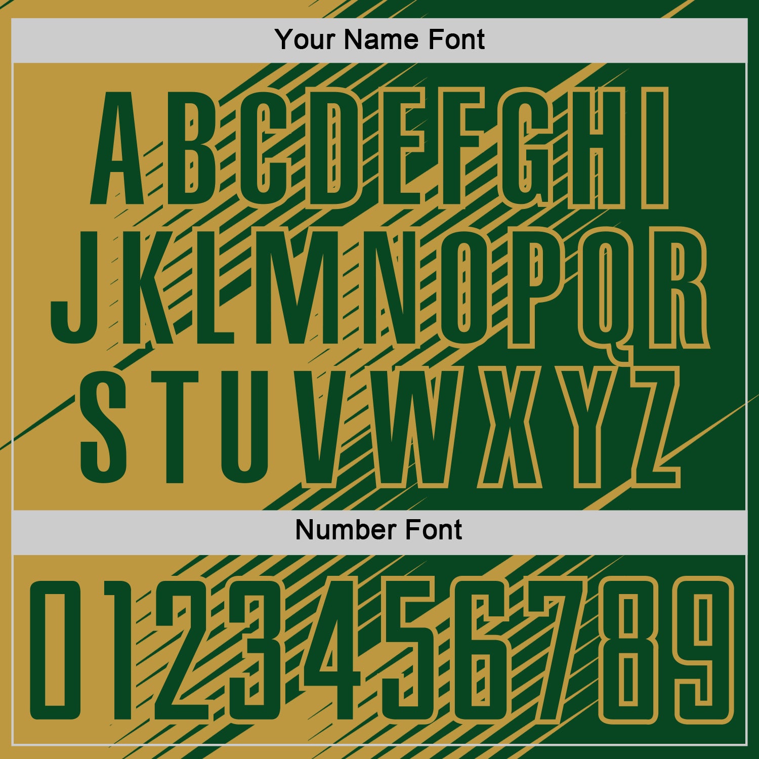 Custom Green Old Gold Line Sublimation Soccer Uniform Jersey