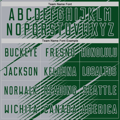 Custom Green Gray Line Sublimation Soccer Uniform Jersey