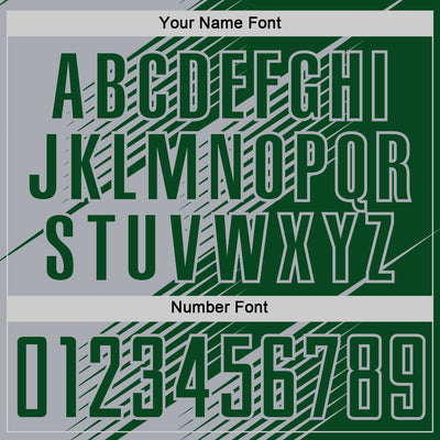 Custom Green Gray Line Sublimation Soccer Uniform Jersey