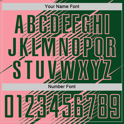 Custom Green Medium Pink Line Sublimation Soccer Uniform Jersey