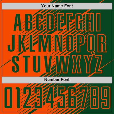 Custom Green Orange Line Sublimation Soccer Uniform Jersey