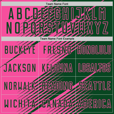 Custom Green Pink Line Sublimation Soccer Uniform Jersey