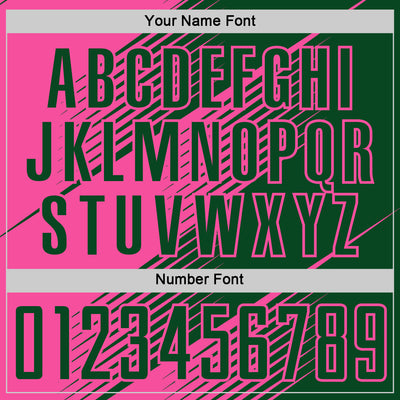 Custom Green Pink Line Sublimation Soccer Uniform Jersey