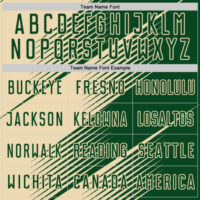 Custom Green Cream Line Sublimation Soccer Uniform Jersey