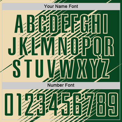 Custom Green Cream Line Sublimation Soccer Uniform Jersey