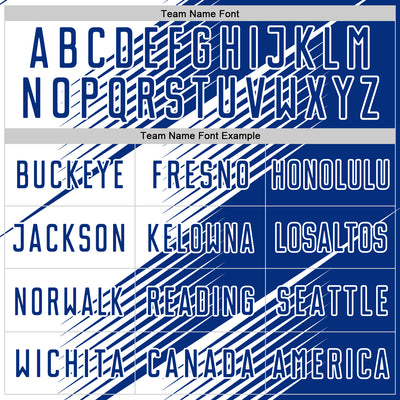 Custom Royal White Line Sublimation Soccer Uniform Jersey