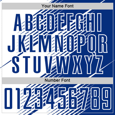 Custom Royal White Line Sublimation Soccer Uniform Jersey