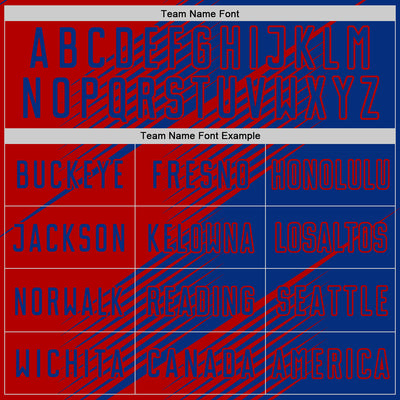 Custom Royal Red Line Sublimation Soccer Uniform Jersey