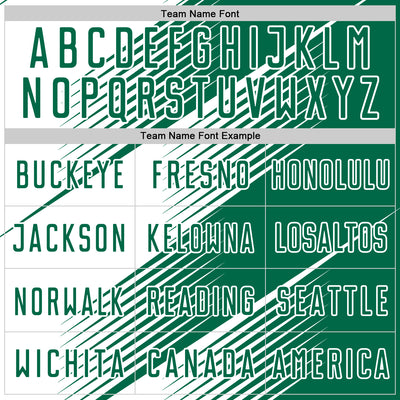 Custom Kelly Green White Line Sublimation Soccer Uniform Jersey