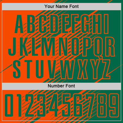 Custom Kelly Green Orange Line Sublimation Soccer Uniform Jersey