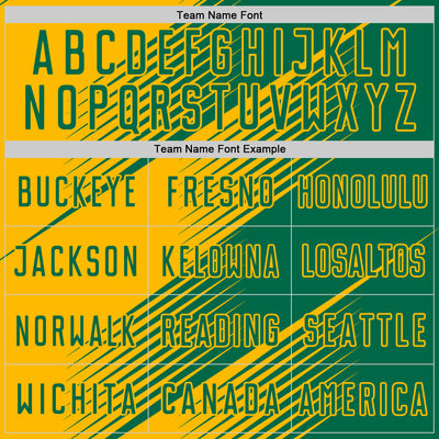 Custom Kelly Green Gold Line Sublimation Soccer Uniform Jersey