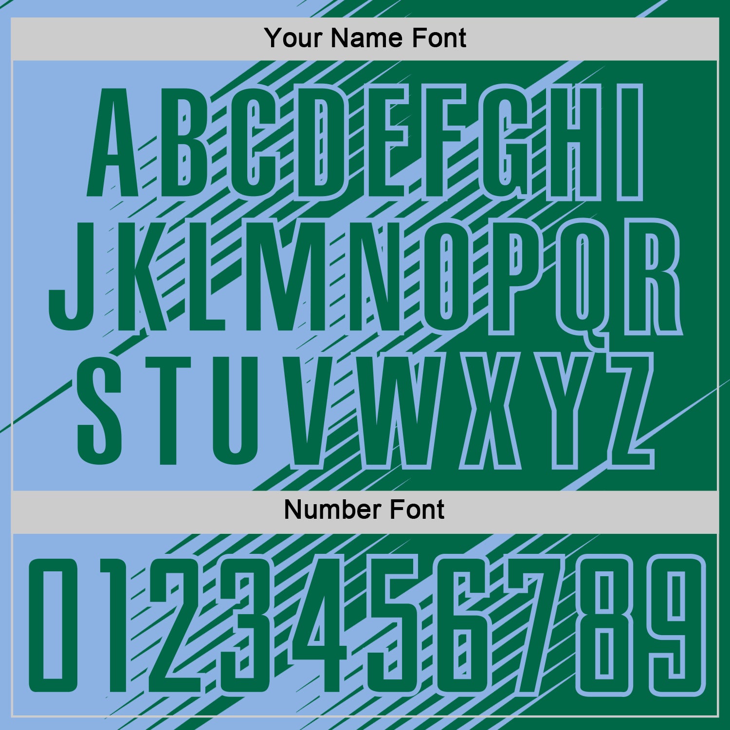 Custom Kelly Green Light Blue Line Sublimation Soccer Uniform Jersey