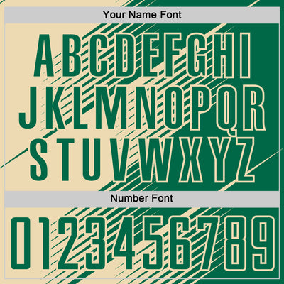 Custom Kelly Green Cream Line Sublimation Soccer Uniform Jersey