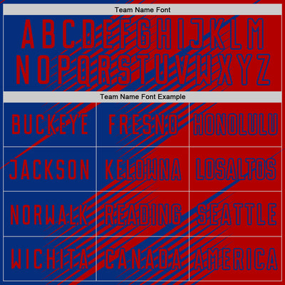 Custom Red Royal Line Sublimation Soccer Uniform Jersey