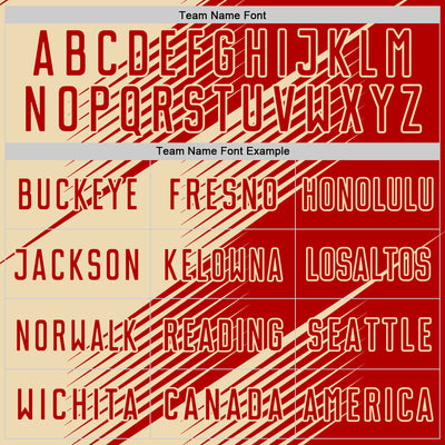 Custom Red Cream Line Sublimation Soccer Uniform Jersey