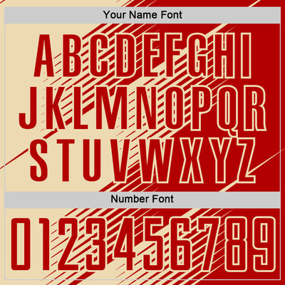 Custom Red Cream Line Sublimation Soccer Uniform Jersey