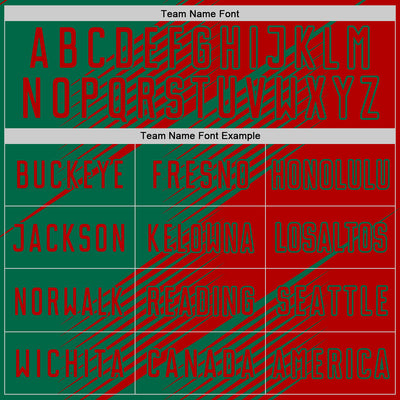 Custom Red Kelly Green Line Sublimation Soccer Uniform Jersey