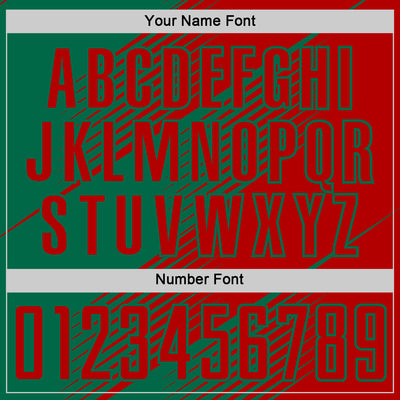 Custom Red Kelly Green Line Sublimation Soccer Uniform Jersey