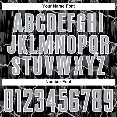 Custom Black Gray-White Lightning Sublimation Soccer Uniform Jersey