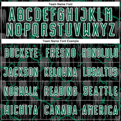 Custom Black Kelly Green-White Lightning Sublimation Soccer Uniform Jersey