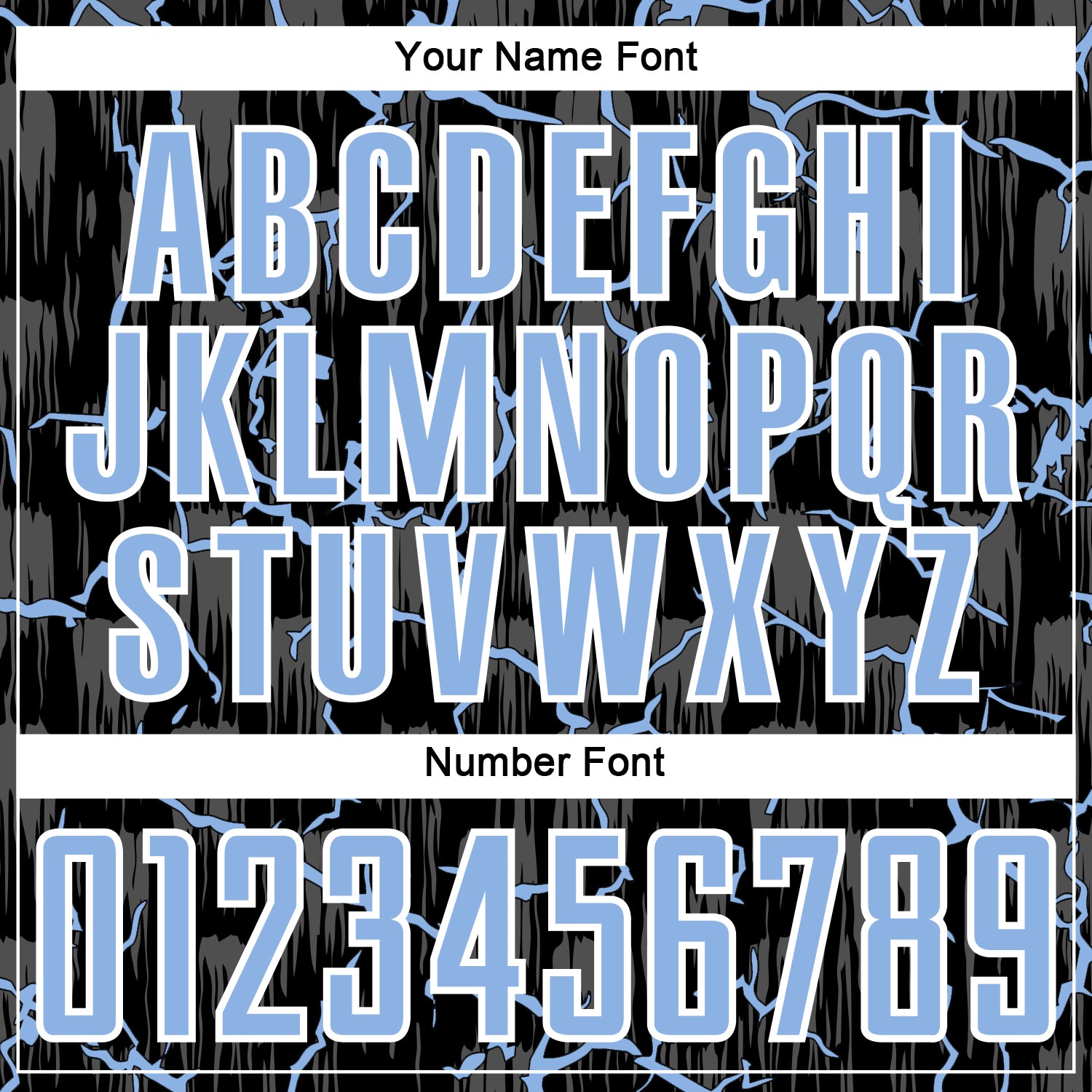 Custom Black Light Blue-White Lightning Sublimation Soccer Uniform Jersey