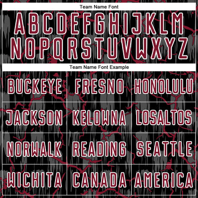 Custom Black Crimson-White Lightning Sublimation Soccer Uniform Jersey