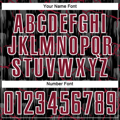 Custom Black Crimson-White Lightning Sublimation Soccer Uniform Jersey