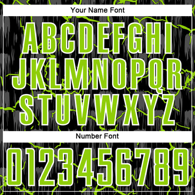 Custom Black Neon Green-White Lightning Sublimation Soccer Uniform Jersey