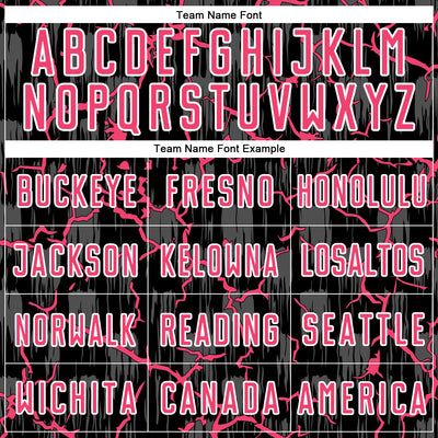 Custom Black Neon Pink-White Lightning Sublimation Soccer Uniform Jersey