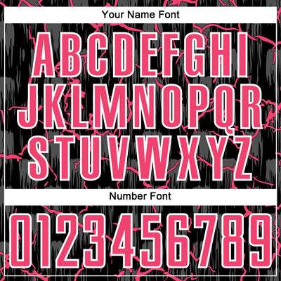 Custom Black Neon Pink-White Lightning Sublimation Soccer Uniform Jersey