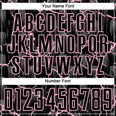 Custom Black Light Pink Lightning Sublimation Soccer Uniform Jersey