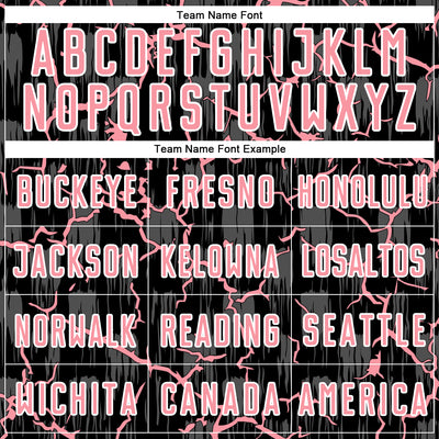 Custom Black Medium Pink-White Lightning Sublimation Soccer Uniform Jersey