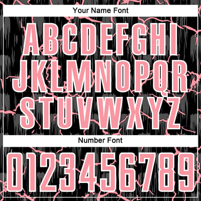 Custom Black Medium Pink-White Lightning Sublimation Soccer Uniform Jersey