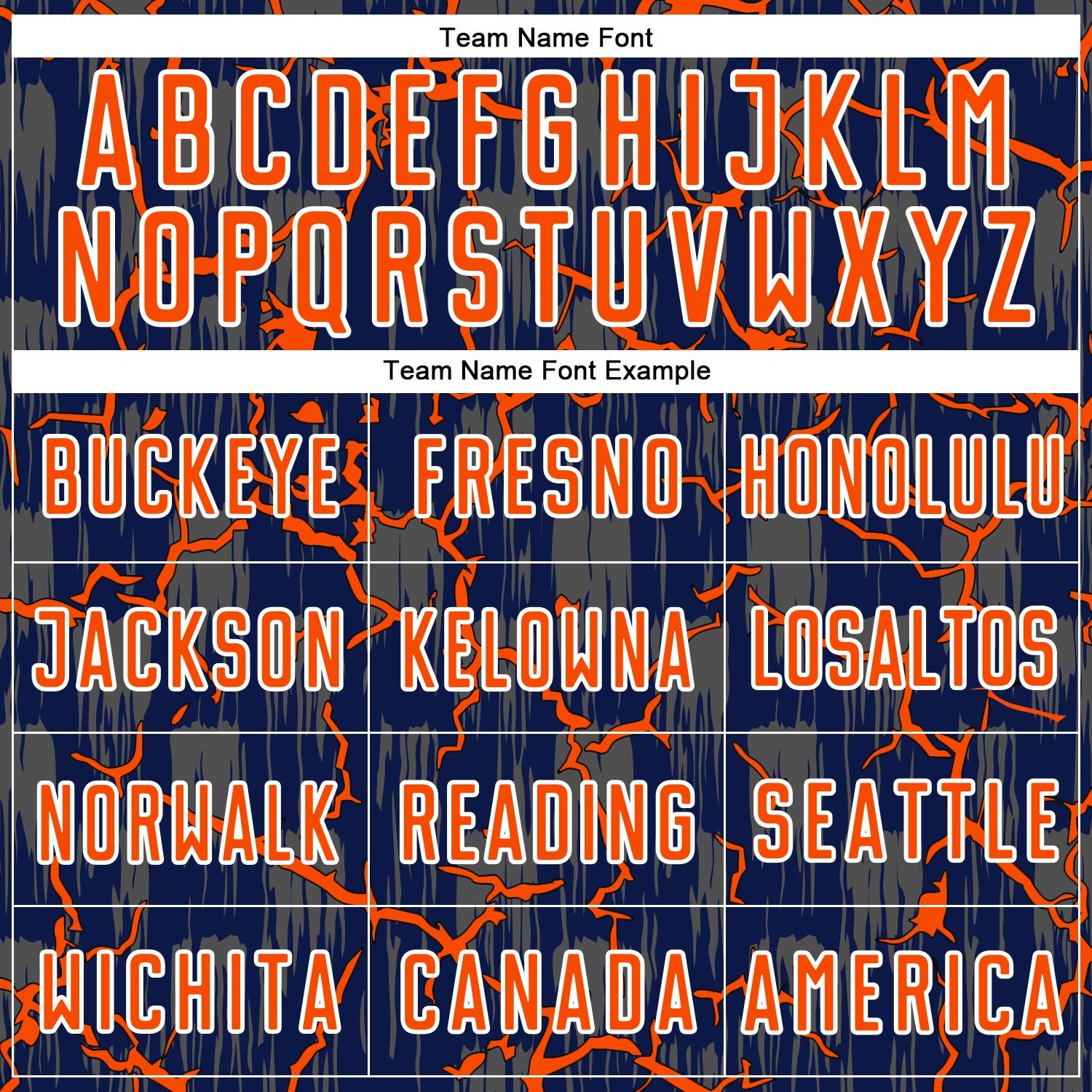 Custom Navy Orange-White Lightning Sublimation Soccer Uniform Jersey