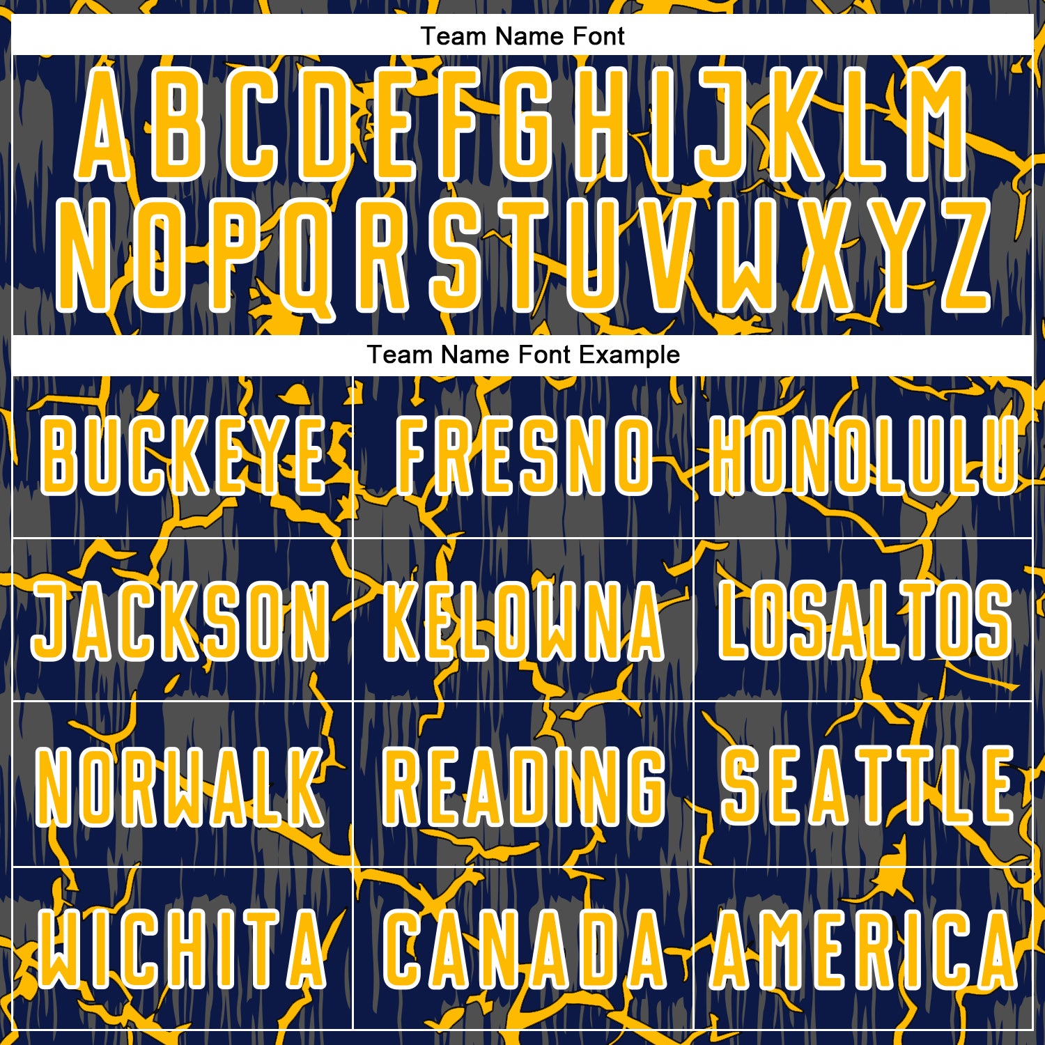 Custom Navy Gold-White Lightning Sublimation Soccer Uniform Jersey