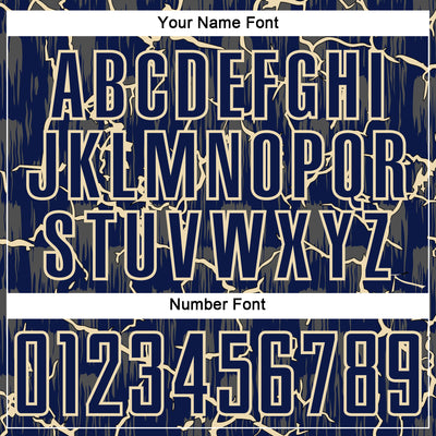 Custom Navy Cream Lightning Sublimation Soccer Uniform Jersey