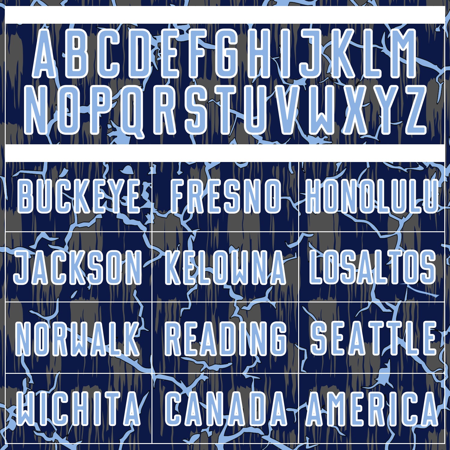 Custom Navy Light Blue-White Lightning Sublimation Soccer Uniform Jersey