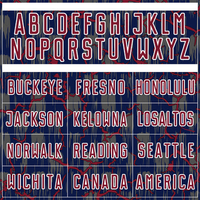 Custom Navy Crimson-White Lightning Sublimation Soccer Uniform Jersey