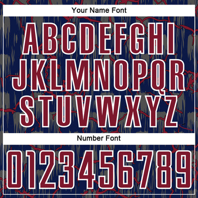 Custom Navy Crimson-White Lightning Sublimation Soccer Uniform Jersey