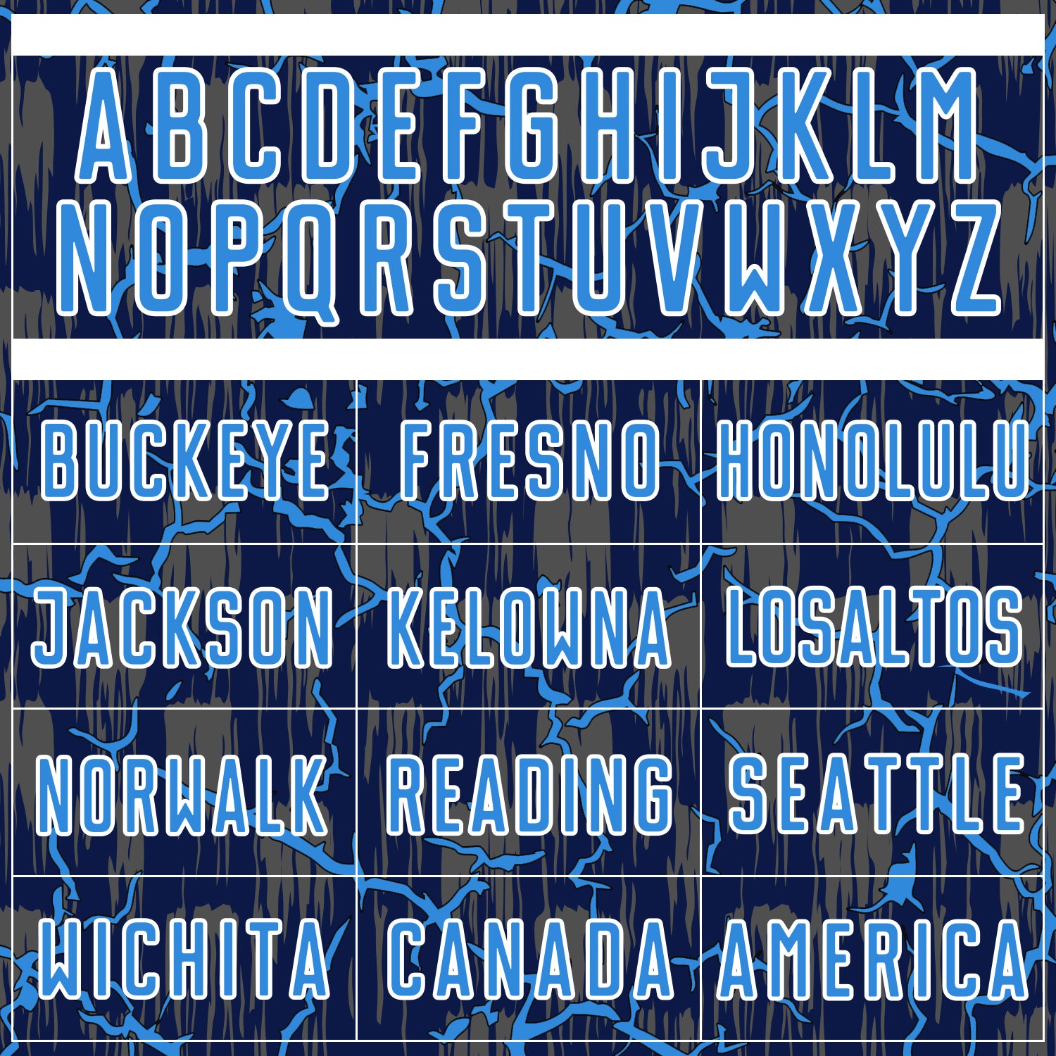 Custom Navy Powder Blue-White Lightning Sublimation Soccer Uniform Jersey